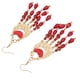 thumbnail image 4 of 2 pendientes de borla vintage ligeros con forma de gota roja con caja de almacenamiento para regalos navideños, 4 of 8