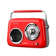 thumbnail image 1 of Radio Retro Portátil Vintage Recargable Bluetooth Lab.G Rojo, 1 of 3