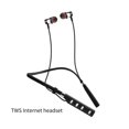 thumbnail image 4 of Methold Auriculares inalámbricos Bluetooth5.0, auriculares colgantes, auriculares magnéticos ligeros, auriculares sin contacto con función de Cables de audio/vídeo Negro, 4 of 6