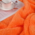 thumbnail image 4 of PiccoCasa Fluffy Fleece Blanket Lightweight Plush Throw Blanket for Couch Sofa Bed, Orange Twin(60" x 78"), 4 of 6