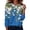 A Multicolor, variant on Blouses for Women Floral Shirts Round Neck Printed Long Sleeve Top Loose Casual Pullover Blouse