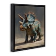 thumbnail image 2 of Stupell Industries Contemporary Horned Triceratops at Sunrise Black Floating Frame Canvas Art, 25 x 25, by Wumples, 2 of 8