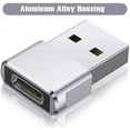 thumbnail image 3 of KOMI USB to USB C Adapter 2 Pack,Type C Female to A Male OTG Converter for Apple Watch Ultra iWatch 7 8 SE,iPhone 16 15 14 13 12 11 Plus Pro Max,AirPods,iPad Air 4 5 Mini 6,Galaxy S24 S23 S22, 3 of 5