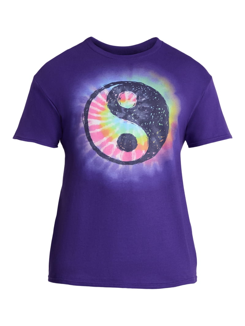 Humor Men's and Big Men's Yin Yang Tie Dye Graphic Tee, Size S-3XL