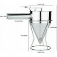 thumbnail image 2 of Dessert Decorator's Delight, Ergonomic Handle Stainless-Steel Funnel with Temperature Resistant Properties, High-Quality Material Pancake Batter Dispenser for Home and, 2 of 5