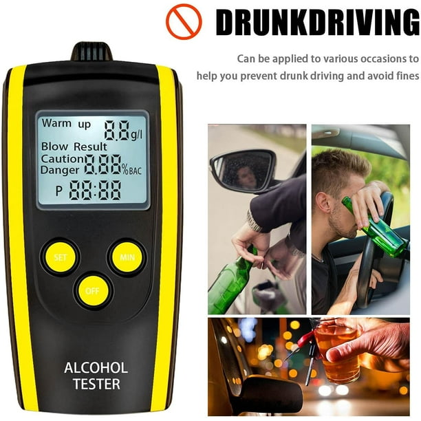 Alcootest à l'alcool, testeur d'alcool rechargeable portable