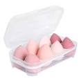 thumbnail image 1 of Juego de esponjas de maquillaje Blender Beauty Foundation Blender, perfectas para maquillaje líquido, en crema y en polvo, esponjas de maquillaje multicolor, color rosa, 8 unidades en una caja, 1 of 5