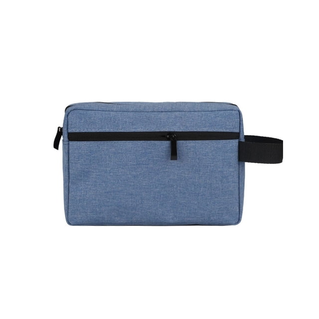 Cateissary Neceser con cremallera, estuche cosmético para maquillaje, organizador de bolsas, neceser de de belleza a la moda, bolso a prueba de Almacenamiento y organización del hogar Azul claro