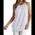thumbnail image 2 of Camisola Plisada para Mujer, Tirantes Finos, Cuello Halter, Dobladillo Curvo, Moda 2025, , XXL, 2 of 9