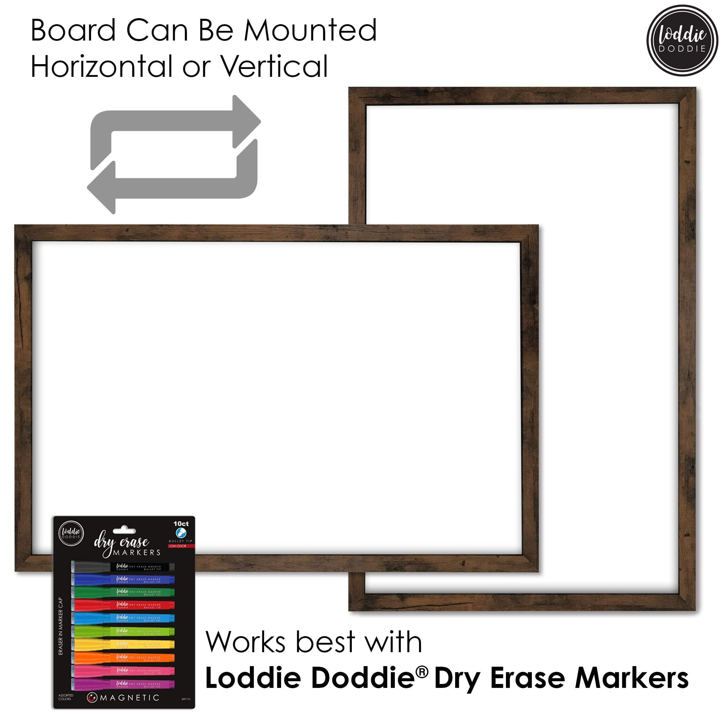 24x36 Rustic Framed Magnetic Dry Erase Board