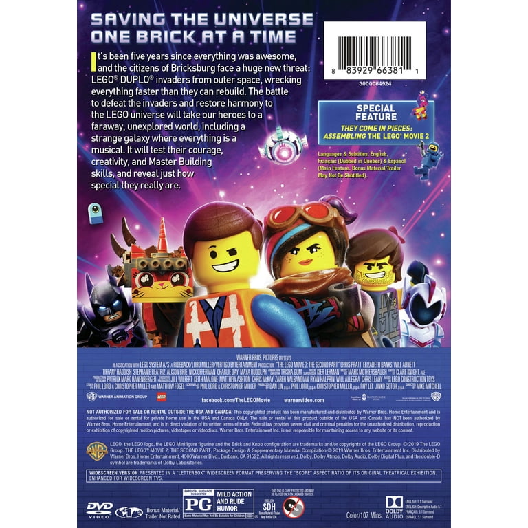 The LEGO Movie 2 [DVD] - Walmart.com