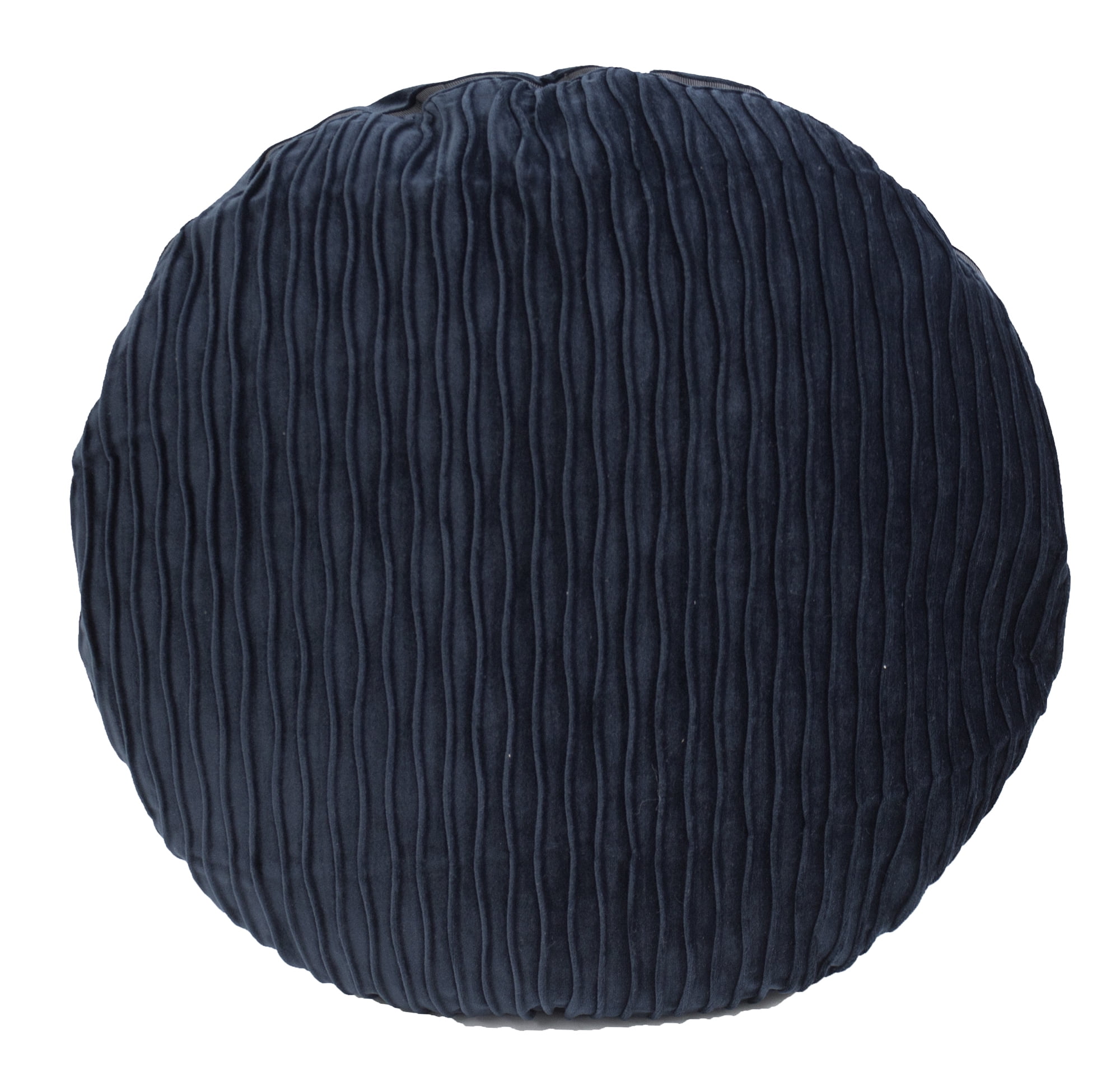 Fennco Stytles Velvet Textured Accents 18 Inch Round Throw Pillow Case