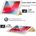 thumbnail image 5 of iPad PRO 11 1st 2018 [ PRO 11 Inch 1 Generation ] A1980 A1934 A2013 A1979 MU0T2LL/A MU0Y2LL/A MTXN2LL/A MTXP2LL/A Trifold PC Lightweight Smart PU Leather Protective Hard Back Cover - Gold, 5 of 8