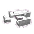 thumbnail image 4 of vidaXL 9 Piece Garden Lounge Set with Cushions Poly Rattan Brown, 4 of 5