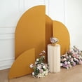 thumbnail image 4 of BalsaCircle 4 Gold Fitted Spandex Matter Half Moon Wedding Arch Backdrop Stand Covers Set Party Events Decorations, 4 of 8