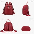 thumbnail image 5 of ALTOSY Small Genuine Leather Backpack Purse for Ladies Rucksack Shoulder Bag S97 Wine Red, 5 of 7