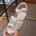 thumbnail image 5 of Owordtank Girls Sandals Open Toe Sandals for Kids Girls Toddler Girls Sandals Soft Flat Summer Baby Flower Girl Shoes, 5 of 8
