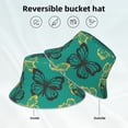 thumbnail image 6 of Balery Golden Glitter Butterflies Sun Hats for Men Women Bucket Hat UPF 50+ Buckey Hat Boonie Hat Foldable UV Protection Hiking Beach Fishing Summer, 6 of 9