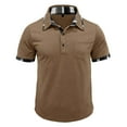 thumbnail image 4 of successthop Golf Shirts for Men with Pocket Casual Plus Size Collar Shirts Short Sleeve Workwear Solid Business Tops L, 4 of 7
