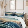 thumbnail image 4 of Ambesonne Seascape Duvet Cover Set, Fish Eye Effect Oceanic, Queen, Blue Pale Brown, 4 of 6
