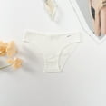thumbnail image 3 of YDDIAN Teens Underwear Cotton Big Girls' Panties Low Rise V Waist 10-Pack White S, 3 of 3
