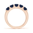 thumbnail image 2 of ANGARA Natural 2.3 Ct Shared Prong Set Half Eternity Sapphire Wedding Band in 14K Rose Gold for Women (Size-4.5mm) | September Birthstone, Anniversary, Jewelry Gift for Women | Natural Sapphire Ring, 2 of 10