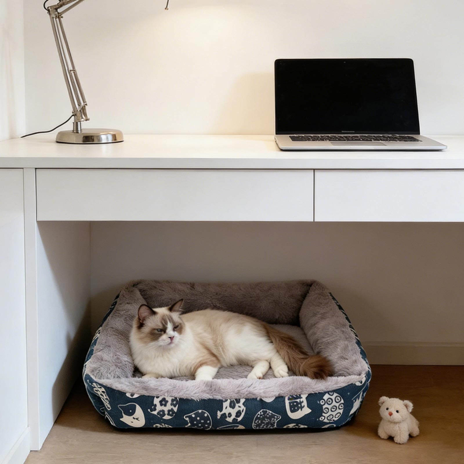 Specollect 4 Pcs Winter-Warm Pet Bed All-Season Dog Cat Bed, Soft Arctic Velvet Plush, Skidproof & Waterproof Base, Cozy Support for Small Large Pets Indoor Use