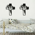 thumbnail image 2 of JoyMoreHome Jesus Wall Cross Decor Metal Wall Hanging Wall Sculpture for Living Room Home Office Thankful Grateful Blessed Special Easter Gift Home Decor Entry Way, 2 of 5