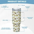 thumbnail image 5 of Sikiie Wild West Western Insulated Stainless Water Bottle Lid Travel Mug Cup Insulated Tumblers Cup 40oz Ice Bully With Handle, 5 of 8