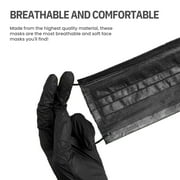 MagiCare Protective Black Face Masks - Breathable Face Mask for Adults - 50ct
