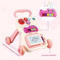 thumbnail image 3 of Andadera Para Bebé Interactiva Musical Con Tablero De Dibujo rosa beige, 3 of 5