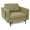 Green, variant on Costway Modern Linen Fabric Accent Armchair Single Sofa w/ Side Storage Pocket Orange