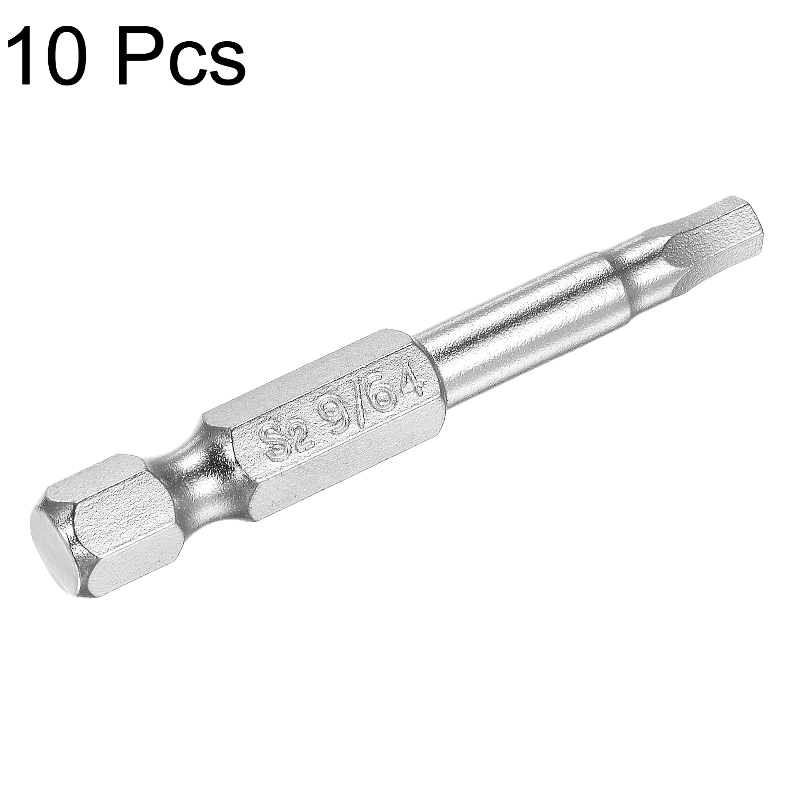 Unique Bargains Magnetic Hex Head Screwdriver Bit Shank S2 Steel Power Tool 9/64" 10 Pcs
