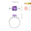 thumbnail image 4 of ANGARA Natural Claw-Set Cushion 2.2 ct Amethyst Solitaire Engagement Ring in 14K White Gold for Women (Size-8mm) | February Birthstone, Anniversary, Jewelry Gift for Women | Natural Amethyst Ring, 4 of 9