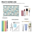 thumbnail image 3 of Rocae Colorful Dog for Cosmetic Bags for Women Paper Reusable Cosmetic Bag Travel Toiletry Organizer Capacity Multipurpose Zipper Pouch, 3 of 8