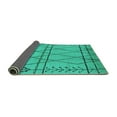 thumbnail image 2 of Ahgly Company Indoor Square Oriental Turquoise Blue Industrial Area Rugs, 7' Square, 2 of 4