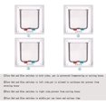 thumbnail image 5 of Puerta de gato grande compatible con mascotas (tamaño exterior 9,9x9,2 pulgadas) solapa de gato con bloqueo de 4 vías compatible con puerta interior exterior para mascotas, fácil y rápido de instalar Afortunado Sencillez, 5 of 5