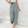 thumbnail image 4 of Kiplyki Wide Leg Pants Women Color Elastic High Waist Linen Pant Trouser, 4 of 7