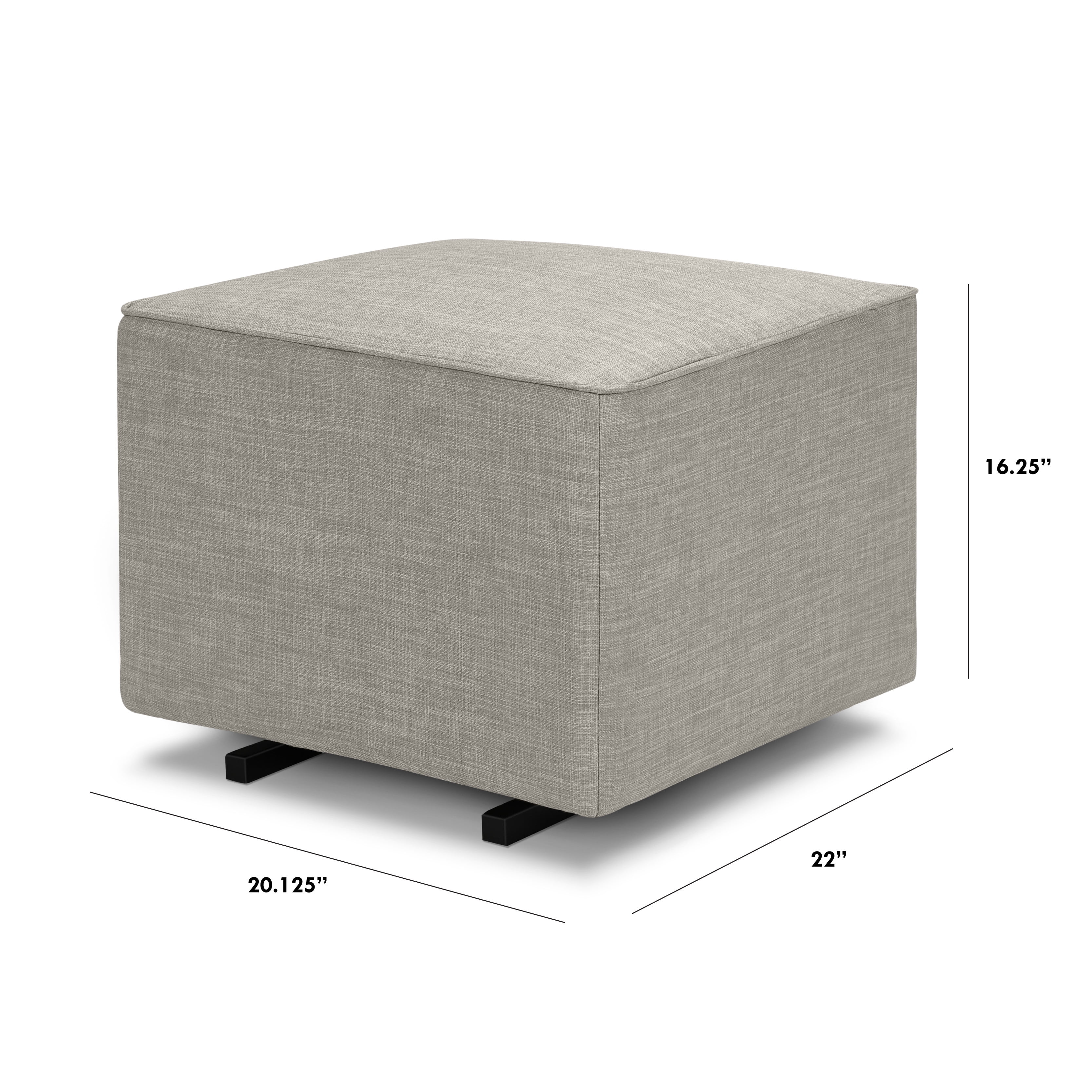 Davinci Universal Gliding Ottoman, Performance Grey