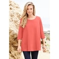 thumbnail image 5 of Roaman's Women's Plus Size Ultimate Three Quarter Sleeve Swing Tee, 5 of 6