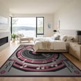 thumbnail image 3 of ODIKA 9'x12' Washable Area Rug Record Vinyl Mirrored Music Notes Grooves Concentric Player Dj for Master Suite, California King, Under Bed, Non-Shedding, Easy Care, 3 of 7