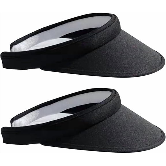 FLORNIX 2 Pack Sun Visor Hats Women Men Clip On Wide Brim Visors Hat Outdoor Sports Golf Beach Travel Tennis Caps