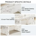 thumbnail image 3 of 79" Modern Faux Marble Dining Room Table Sets for 10,11 Piece Kitchen Dining Table and Chairs Set- Gather in Style and Comfort, 3 of 10