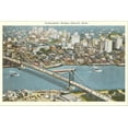 thumbnail image 2 of Art.com Ambassador Bridge, Detroit, Michigan Stretched Canvas Print Wall Art, 18" x 12", 2 of 4