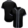 thumbnail image 2 of Camiseta de béisbol en blanco con cuello en V y botones completos para hombre o niño, uniforme de softbol transpirable, cualquier color, regalo de cumpleaños, estilo callejero de hip hop, 2 of 5
