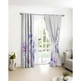 thumbnail image 5 of Spring Flower Blackout Curtains for Bedroom Living Room, Idyllic Purple Lavender 96 In Long Thermal Insulated Room Darkening Drapes Grommet Window Treatments, 52 x 96 In, 5 of 9