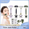thumbnail image 2 of Cuidado de la piel Piedra de cuarzo Cara natural Juego de rodillos de jade Enfriamiento de ojos Gua Sha Herramienta Masaje de belleza facial Compatible Cara Rueda de jade Vulcáni, 2 of 5