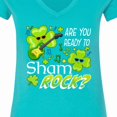 thumbnail image 4 of Inktastic Are You Ready to Shamrock? Fun St. Patrick's Day Women's V-Neck T-Shirt, 4 of 5