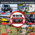 thumbnail image 4 of Cargador de batería Haisito inteligente de 16 A, 6 V/12 V/24 V, carga de mantenimiento, 4 of 7