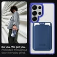 thumbnail image 5 of For Samsung Galaxy S24 Ultra Magnetic Clear Wallet Phone Case,Magnetic Detachable Card Holder,Compatible with Mag-Safe,Military-Grade Protection,Shockproof Transparent Thin Fit Phone Case,Darkblue, 5 of 8